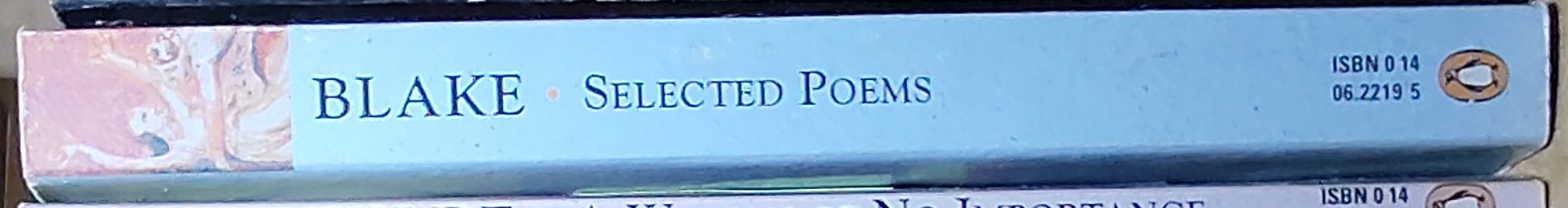 William Blake  SELECTED POEMS spine of book image