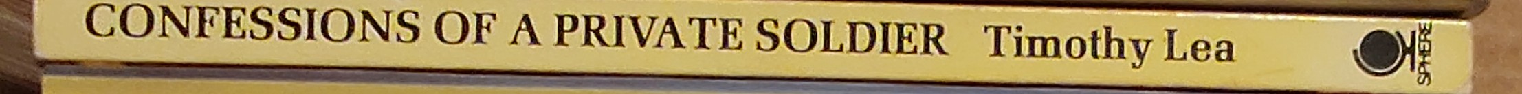 Timothy Lea  CONFESSIONS OF A PRIVATE SOLDIER spine of book image