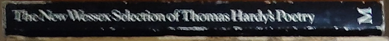 Thomas Hardy  THE NEW WESSEX SELECTION OF THOMAS HARDY POETRY spine of book image