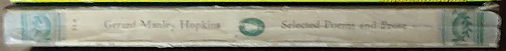 W.H. Gardner (selects) GERARD MANLEY HOPKINS. a selection of his poems and prose spine of book image