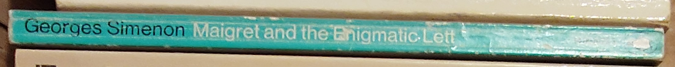 Georges Simenon  MAIGRET AND THE ENIGMATIC LETT spine of book image