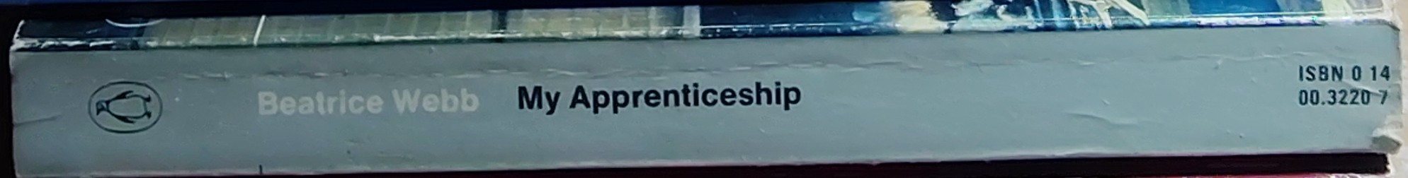 Beatrice Webb  MY APPRENTICESHIP spine of book image