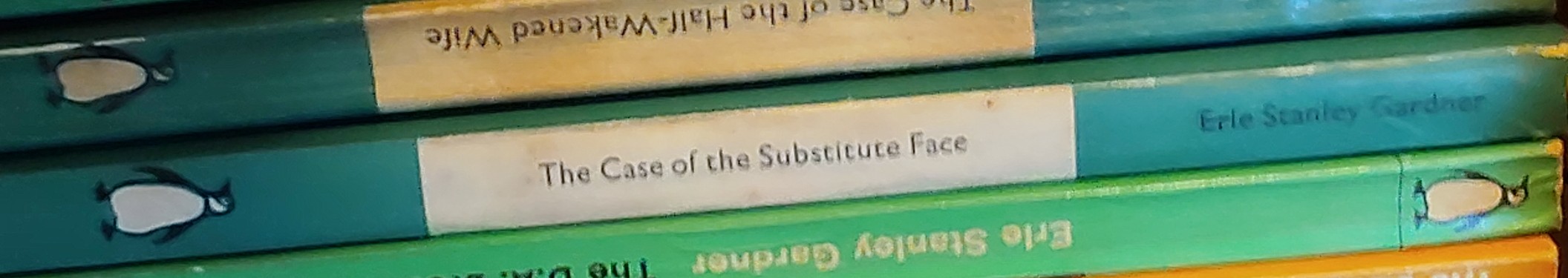 Erle Stanley Gardner  THE CASE OF THE SUBSTITUTE FACE spine of book image