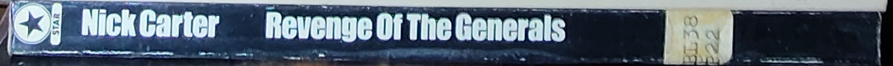 Nick Carter  REVENGE OF THE GENERALS spine of book image