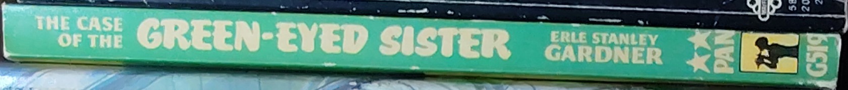 Erle Stanley Gardner  THE CASE OF THE GREEN-EYED SISTER spine of book image
