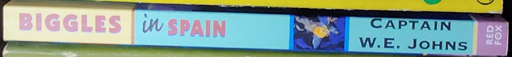 Captain W.E. Johns  BIGGLES IN SPAIN spine of book image