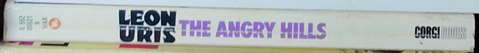 Leon Uris  THE ANGRY HILLS spine of book image