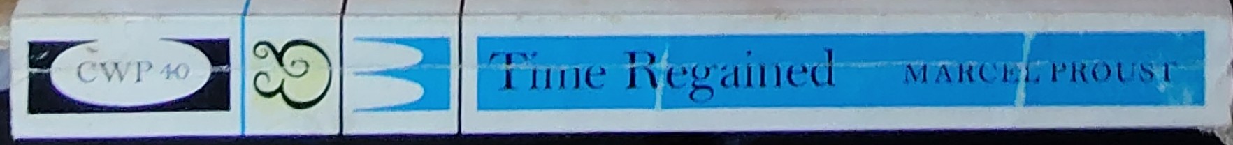 Marcel Proust  TIME REGAINED. Part Two spine of book image