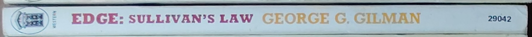 George G. Gilman  EDGE 20: SULLIVAN'S LAW spine of book image