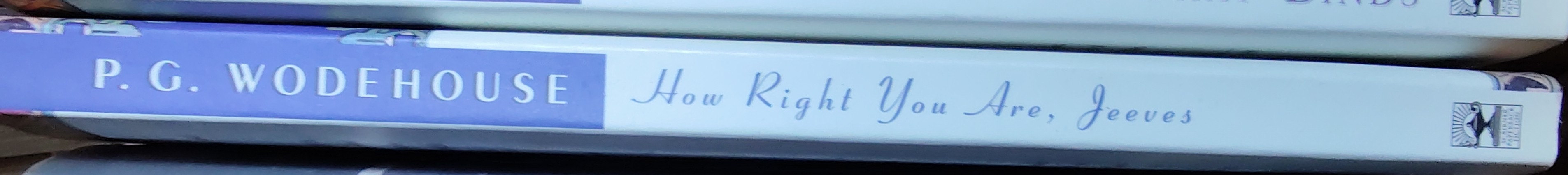 P.G. Wodehouse  HOW RIGHT YOU ARE, JEEVES spine of book image