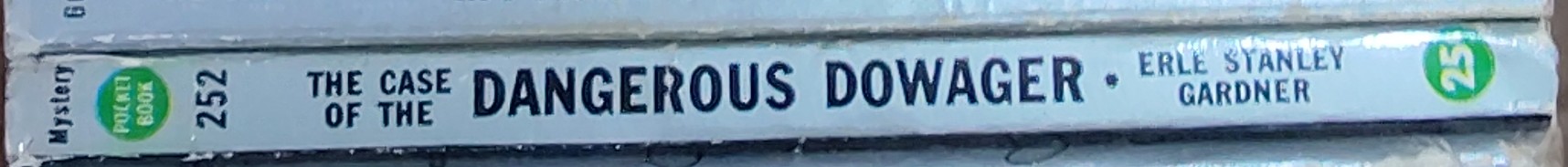 Erle Stanley Gardner  THE CASE OF THE DANGEROUS DOWAGER spine of book image