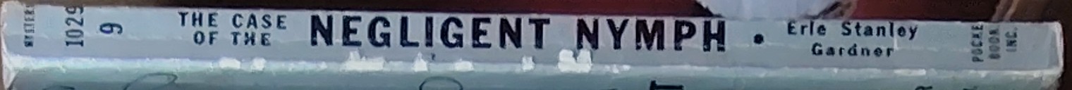 Erle Stanley Gardner  THE CASE OF THE NEGLIGENT NYMPH spine of book image