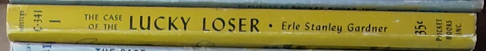 Erle Stanley Gardner  THE CASE OF THE LUCKY LOSER spine of book image
