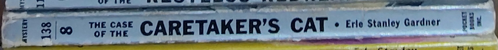 Erle Stanley Gardner  THE CASE OF THE CARETAKER'S CAT spine of book image