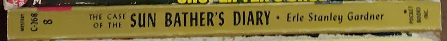 Erle Stanley Gardner  THE CASE OF THE SUNBATHER'S DIARY spine of book image