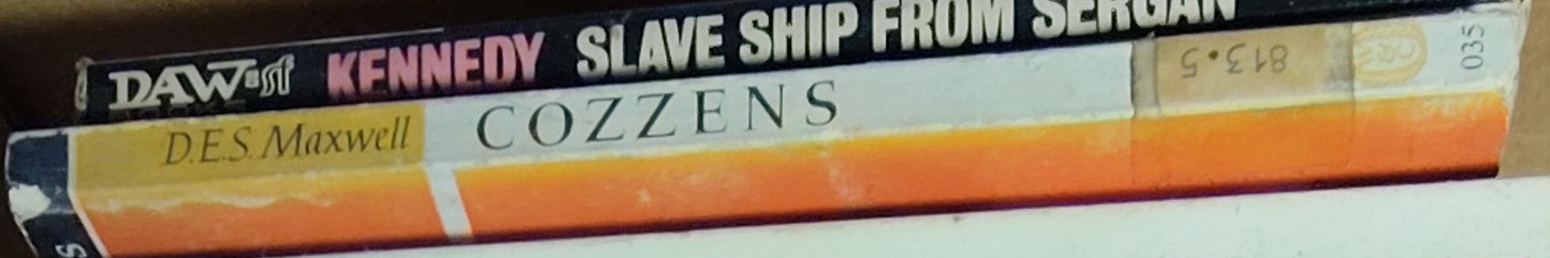 D.E.S Maxwell  [JAMES GOULD] COZZENS spine of book image