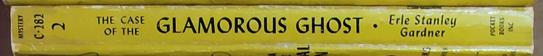 Erle Stanley Gardner  THE CASE OF THE GLAMOROUS GHOST spine of book image