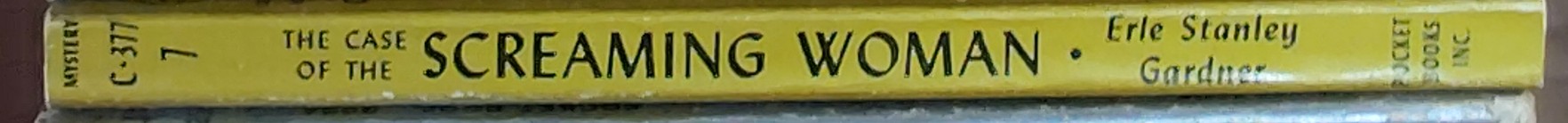 Erle Stanley Gardner  THE CASE OF THE SCREAMING WOMAN spine of book image