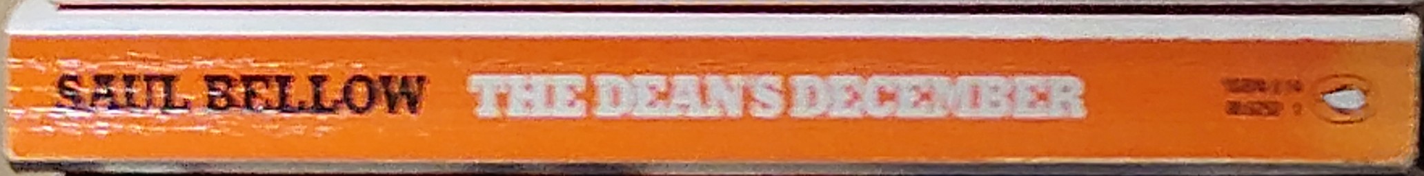 Saul Bellow  THE DEAN'S DECEMBER spine of book image