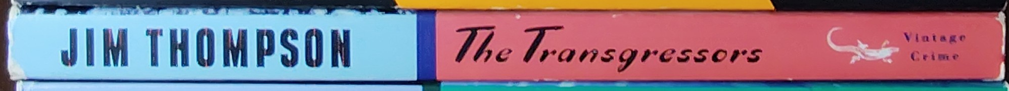 Jim Thompson  THE TRANSGRESSORS spine of book image
