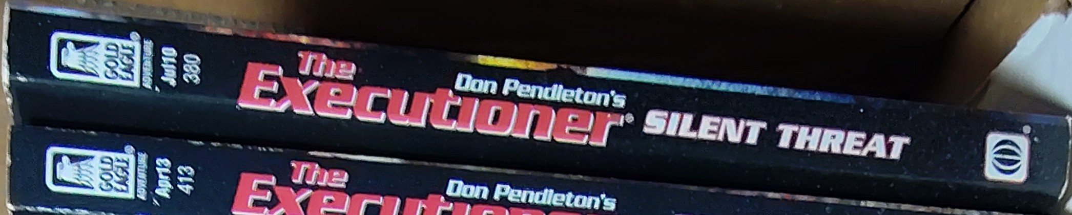Don Pendleton  THE EXECUTIONER: SILENT THREAT spine of book image