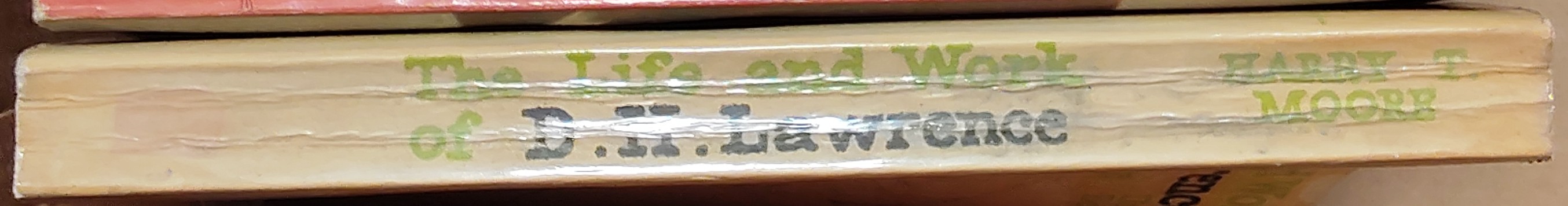 D.H. Lawrence  THE LIFE AND WORK OF D.H.LAWRENCE spine of book image