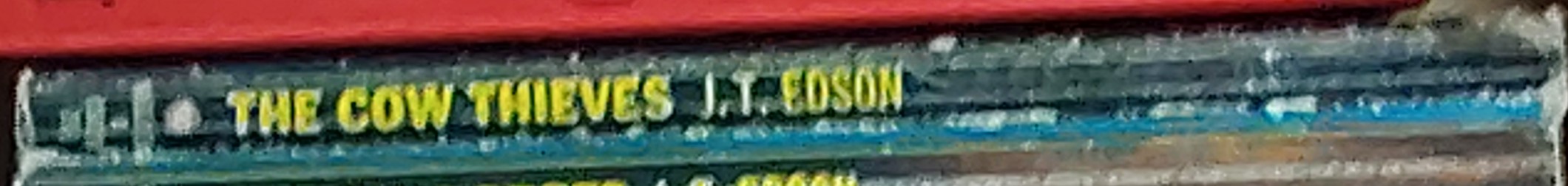 J.T. Edson  THE COW THIEVES spine of book image