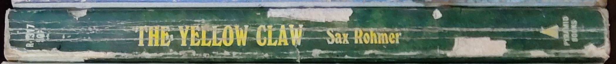 Sax Rohmer  THE YELLOW CLAW spine of book image