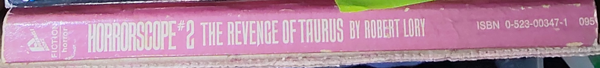 Robert Lory  HORRORSCOPE 2: THE REVENGE OF TAURUS spine of book image