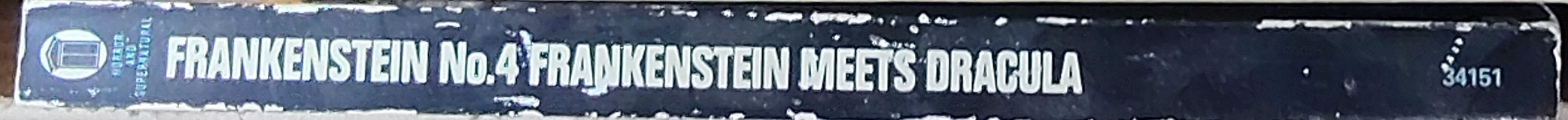 Donald E. Glut  FRANKENSTEIN 4: FRANKENSTEIN MEETS DRACULA spine of book image