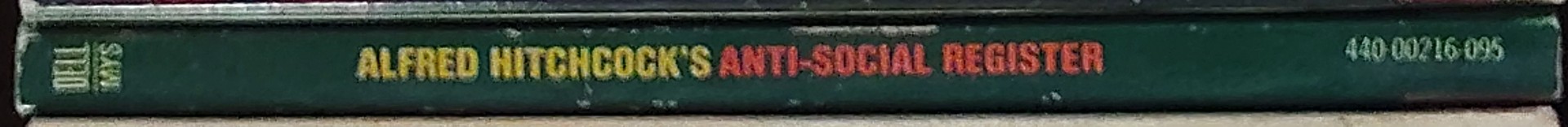 Alfred Hitchcock (edits) ANTI-SOCIAL REGISTER spine of book image