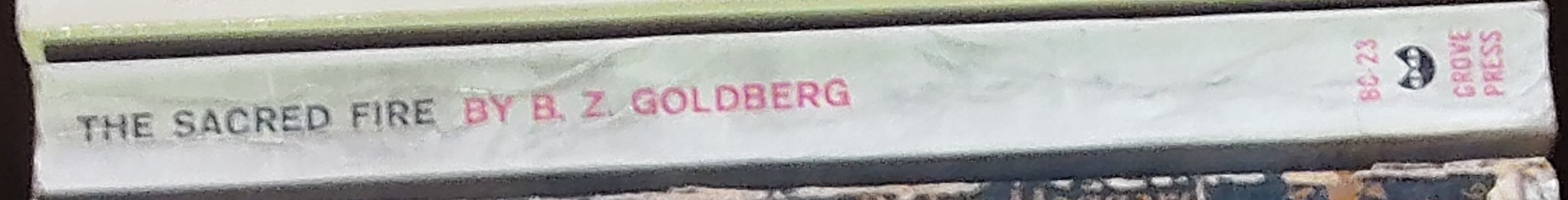 B.Z. Goldberg  THE SACRED FIRE: The Story of Sex in Religion spine of book image