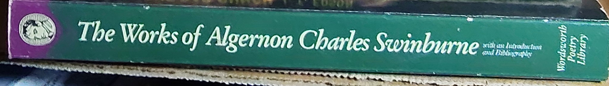 Algernon Charles Swinburne  The WORKS OF ALGERNON CHARLES SWINBURNE spine of book image