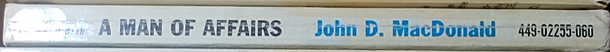 John D. MacDonald  A MAN OF AFFAIRS spine of book image