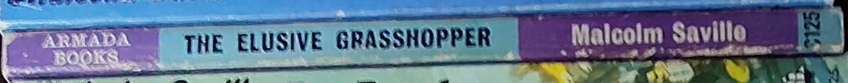 Malcolm Saville  THE ELUSIVE GRASSHOPPER spine of book image