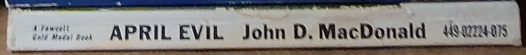 John D. MacDonald  APRIL EVIL spine of book image