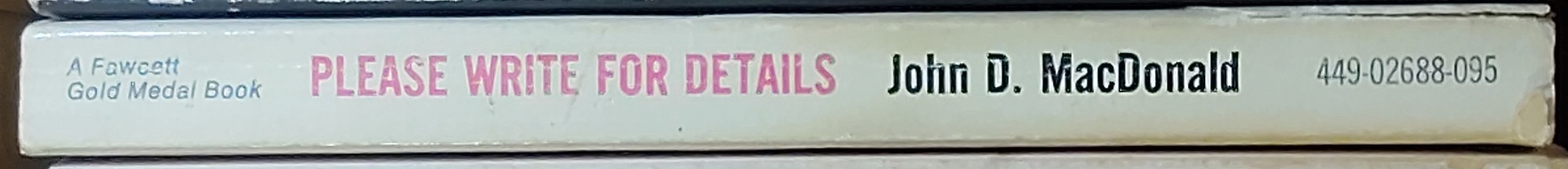 John D. MacDonald  PLEASE WRITE FOR DETAILS spine of book image