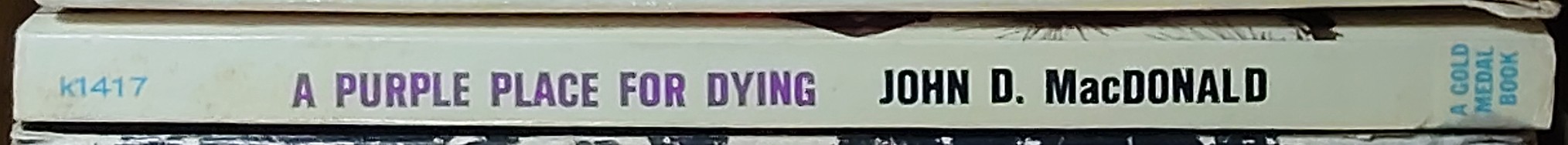 John D. MacDonald  A PURPLE PLACE FOR DYING spine of book image