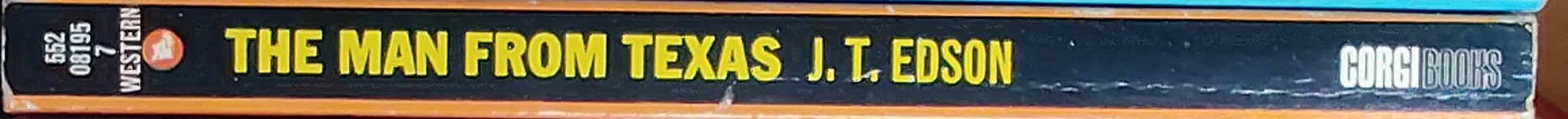 J.T. Edson  THE MAN FROM TEXAS spine of book image