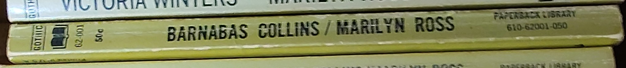 Marilyn Ross  BARNABAS COLLINS spine of book image