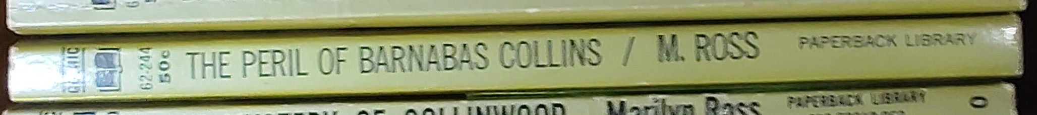Marilyn Ross  THE PERIL OF BARNABAS COLLINS spine of book image