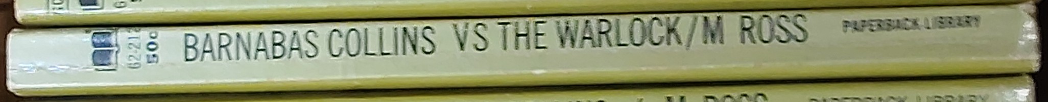 Marilyn Ross  BARNABAS COLLINS VERSUS THE WARLOCK spine of book image