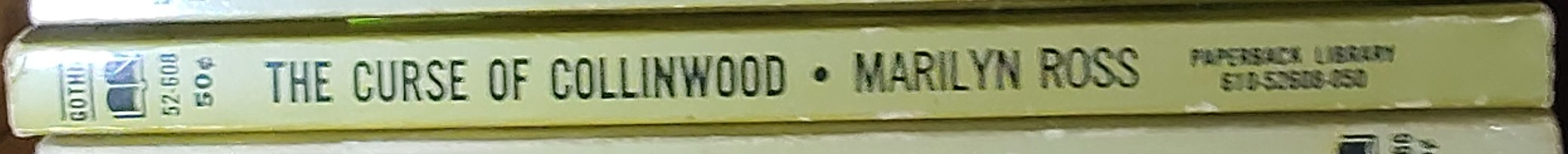 Marilyn Ross  THE CURSE OF COLLINWOOD spine of book image