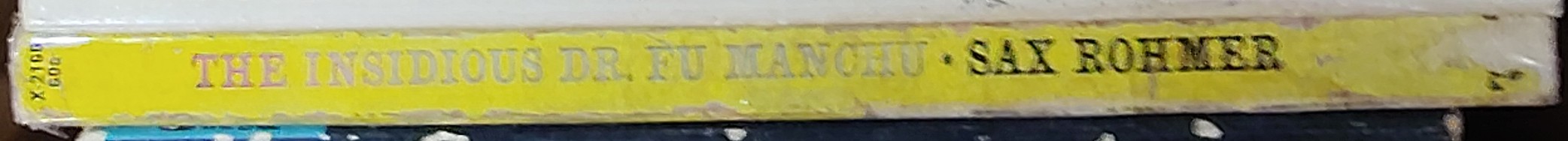 Sax Rohmer  THE INSIDIOUS D. FU MANCHU spine of book image