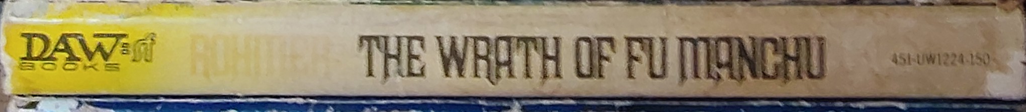 Sax Rohmer  THE WRATH OF FU MANCHU spine of book image