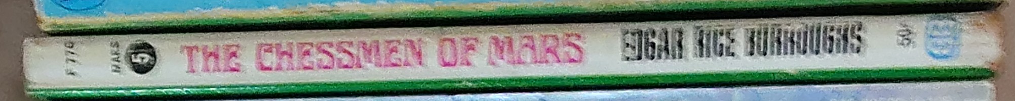 Edgar Rice Burroughs  THE CHESSMEN OF MARS spine of book image