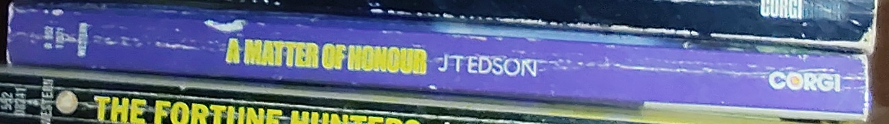 J.T. Edson  A MATTER OF HONOUR spine of book image