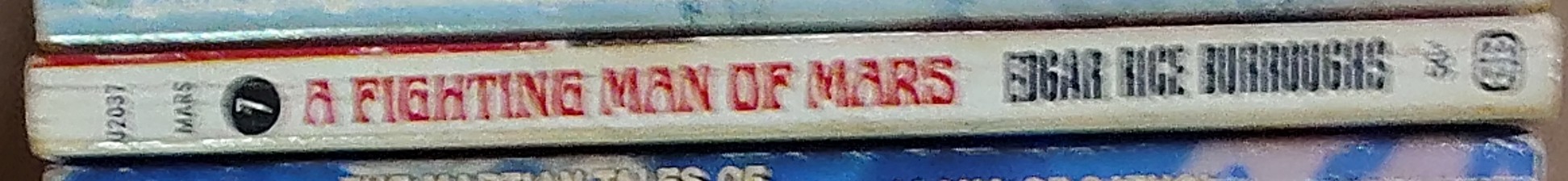 Edgar Rice Burroughs  A FIGHTING MAN OF MARS spine of book image
