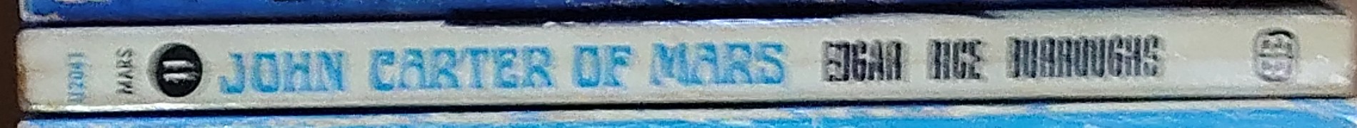 Edgar Rice Burroughs  JOHN CARTER OF MARS spine of book image
