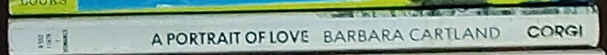 Barbara Cartland  A PORTRAIT OF LOVE spine of book image